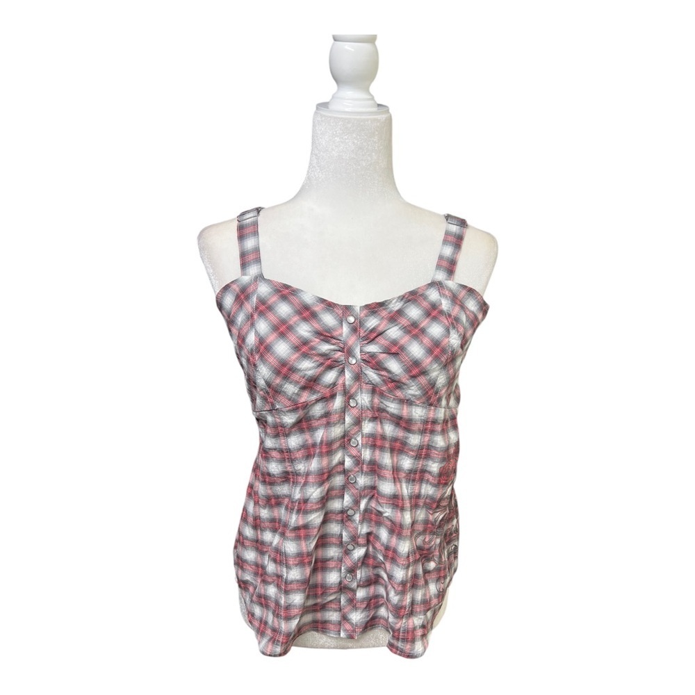 Harley Davidson Plaid Graphic Tank Top M
